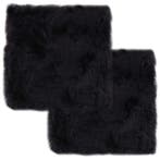vidaXL Stoelkussens 2 st 40x40 cm echt schapenvacht, Huis en Inrichting, Woonaccessoires | Kussens, Verzenden, Nieuw, Grijs