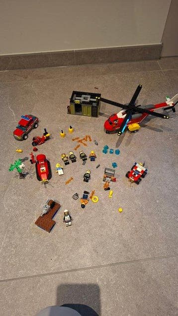 Lego Set - 60108,60105,60106,60001 - City - Fire Helicopter, Nieuw