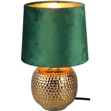 LED Tafellamp - Trion Sofia - E14 Fitting - Rond - Mat Groen, Ophalen of Verzenden, Nieuw, Keramiek, Overige fittingen