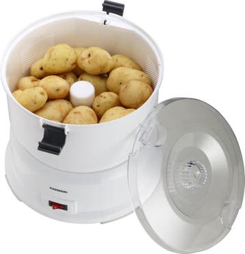 Aardappelschiller elektrisch - Aardappelschilmachine- Wit -, Verzenden, Zo goed als nieuw