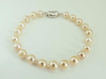 Zonder minimumprijs - Armband Zilver Parel - Akoya parel,, Nieuw