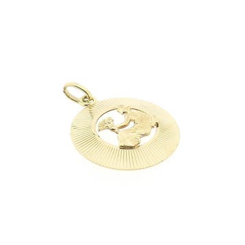 Gouden sterrenbeeld hanger; Maagd (Hanger of bedel), Ophalen of Verzenden, Gebruikt, Goud, Overige merken