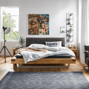 Van Schaik Madera Massief Eiken Balkenbed - 140 x 210, Nieuw