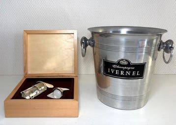 Champagne Ivernel - Champagne koeler (2) - Aluminium,