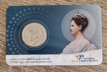 Nederland. 1930 Historische coincard zilveren laatste 1/2