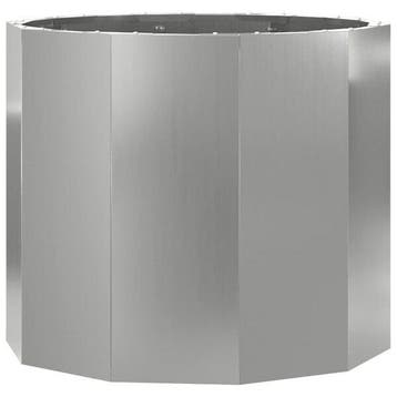 Plantenbak 60x60cm Zilver | Retourdeal 34% Korting, Balkon, Rond, Ophalen of Verzenden, Zo goed als nieuw