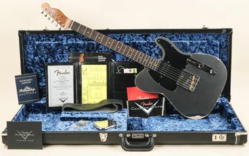 Fender Telecaster Custom Shop Charcoal Frost Metallic Relic, Ophalen of Verzenden, Zo goed als nieuw, Solid body, Fender