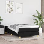 vidaXL Boxspring bed 90x200 cm stof zwart, Huis en Inrichting, Slaapkamer | Bedden, 90 cm, Eenpersoons, Verzenden, Zwart