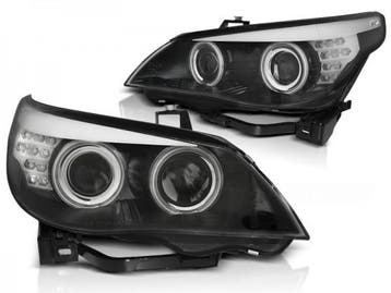 Koplampen BMW E60 Zwart 04 -07 CCFL F10 look, Ophalen of Verzenden, Nieuw
