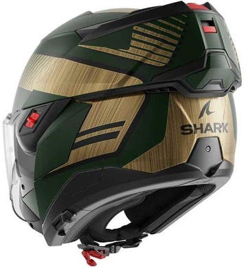 2dekans | Shark Oxo systeemhelm motorhelm Sikter mat groen, Fietsen en Brommers, Ophalen of Verzenden, Zo goed als nieuw, Shark