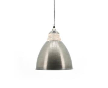 Hanglamp Grand Zink/Hout | By-Boo 2130, Ophalen of Verzenden, Nieuw