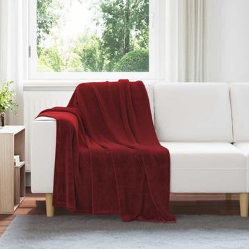 vidaXL Kleden 6 st Bordeaux Rood 130 x 150 cm 3.04 kg Fleece, Verzenden, Nieuw, Rood