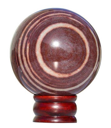 Exclusieve 115 mm rode Narmada-steenbol – 2,28 kg – Heilige