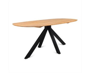 Eettafel Runa Deens ovaal mangohout 220 cm - Naturel, Ophalen of Verzenden, Nieuw