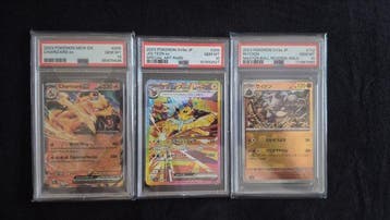 Pokémon - 3 Graded card - Charizard, Jolteon, Rhydon #006,, Nieuw