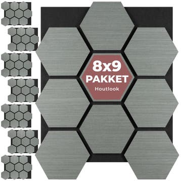 Akoestische panelen Sonic Shield houtlook - lichtgrijze eik, Verzenden, Nieuw