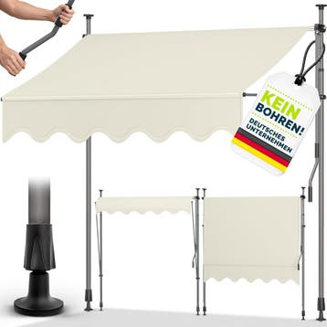 Klemluifel - Balkon luifel - Verticale luifel - 200 cm - Bei, Verzenden, Zo goed als nieuw