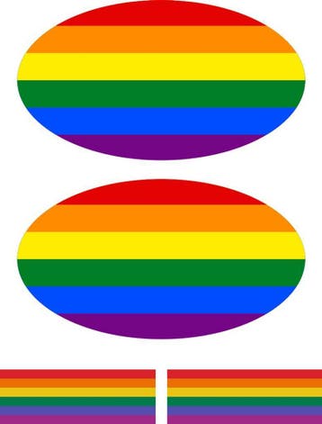 Regenboogvlag lgbt stickers set (965.47), Verzenden