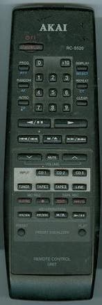 Afstandsbediening Akai rc-s520, Ophalen of Verzenden, Nieuw, Origineel