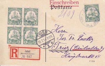 Duitse Koloniën - Marshall eilanden 1914 - mooie, Gestempeld