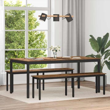 vidaXL Eettafels 180 x 90 x 75 cm Bewerkt hout Rechthoekig, Verzenden, Nieuw