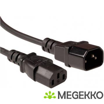 ACT Netsnoer LSZH C13 - C14 zwart 3 m, Verzenden, Nieuw