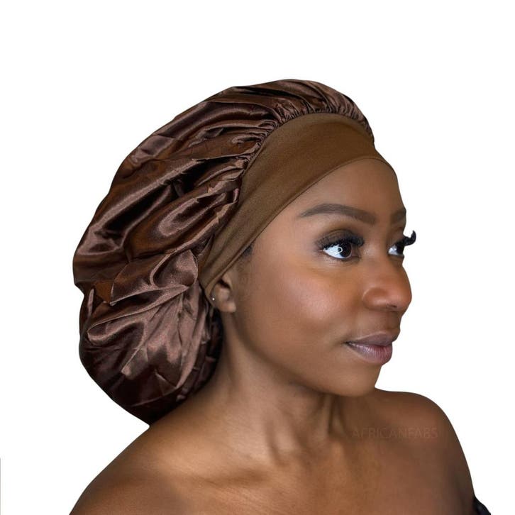 Satijnen Haar Bonnet - Bruin (Satijnen Slaapmuts ), Sieraden, Tassen en Uiterlijk, Uiterlijk | Haarverzorging, Nieuw, Ophalen of Verzenden