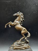 sculptuur, Horse Bronze, Marble - 22 cm - 22 cm -