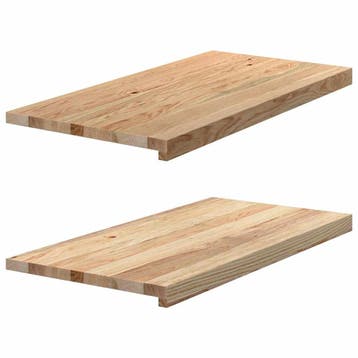 vidaXL Vensterbanken 2 st onbehandeld 80x40x2 cm massief, Verzenden, Nieuw