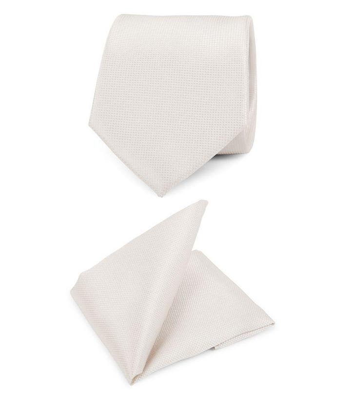 Trouw Stropdas + Pochet Carre Off-white maat one size Heren, Kleding | Heren, Trouwkleding en Trouwaccessoires, Nieuw, Verzenden