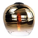 Highlight | Glazen lampenkap 26cm | goud glas | Apple, Huis en Inrichting, Lampen | Lampenkappen, Zwart, Rond, Nieuw, Ophalen of Verzenden