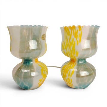 Tafellamp (2) - Glas - Set van twee lampen – Geen, Antiek en Kunst