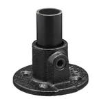 Buiskoppeling Ronde Voetplaat Ø 48,3 mm Zwart Gelakt, Verzenden, Nieuw