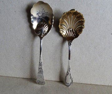Lepel (2) - Zilver - Engels en Amerikaans Zilver, Antiek en Kunst, Antiek | Goud en Zilver