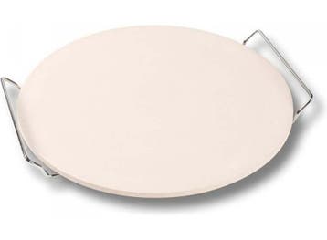 Nonna Pizzasteen - 30,5 cm -  Met RVS Serveerrek, Verzenden, Nieuw