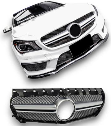 Grille geschikt voor Mercedes W117 C117 CLA-Klasse zilver |