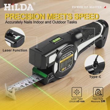 HILDA Laser Meetlint met Groen Laserwaterpas & Automatische, Verzenden, Nieuw