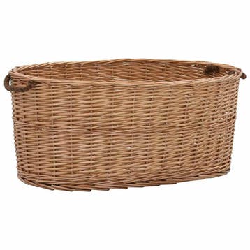 vidaXL Houtmand met handvatten 78x54x34 cm natuurlijk, Verzenden, Nieuw