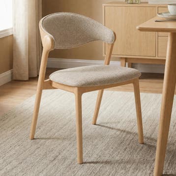 *WOONWINKEL* Dutchbone Babington Vintage Stoel Naturel, Verzenden, Nieuw, Stof