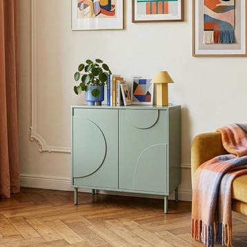Sideboard Holea dressoir 75x70x34 cm saliegroen [en.casa], Huis en Inrichting, Kasten | Dressoirs, Verzenden, Nieuw