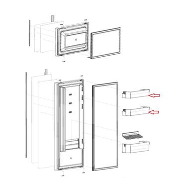 Dometic RM10.5 Deurbakje midden/ boven, Caravans en Kamperen, Camper-accessoires, Ophalen of Verzenden, Nieuw