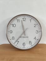 Riverdale Wandklok Camden | Zilver | 53cm, Ophalen of Verzenden, Nieuw, Analoog, Wandklok