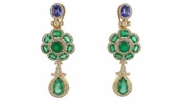 Statement oorbellen - 18 karaat Geel goud - 19.23ct. tw.