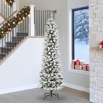 vidaXL Kunstkerstboom Wit 240 cm PVC en Metaal en Plastic, Verzenden, Nieuw