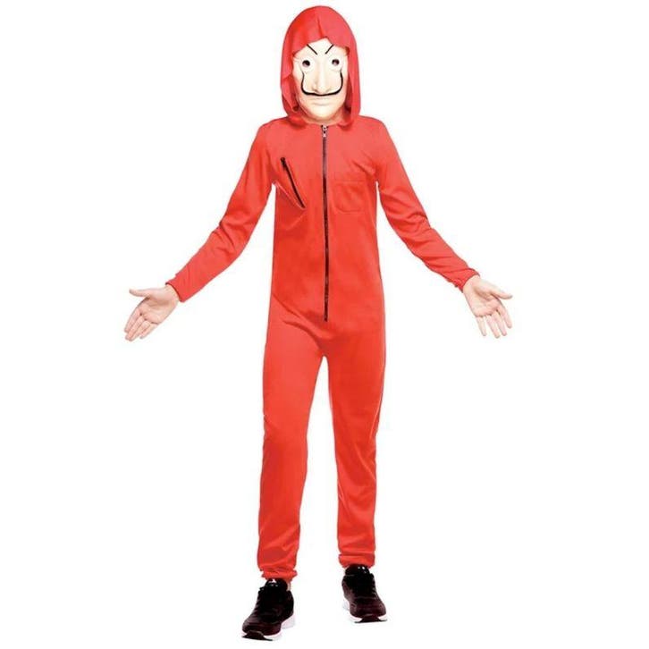 La Casa De Papel Verkleedkleren Kostuum - - Maat 128, Kinderen en Baby's, Carnavalskleding en Verkleedspullen, Nieuw, Ophalen of Verzenden