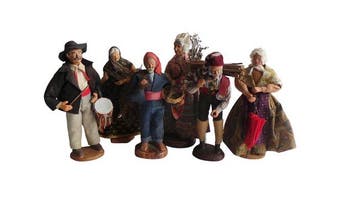 Verzameling van 6 Santons de Provence (6) - Terracotta,, Antiek en Kunst