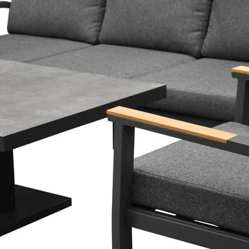 Kota stoel bank dining loungeset 4 delig verstelbare tafel, Tuin en Terras, Ophalen of Verzenden, Nieuw