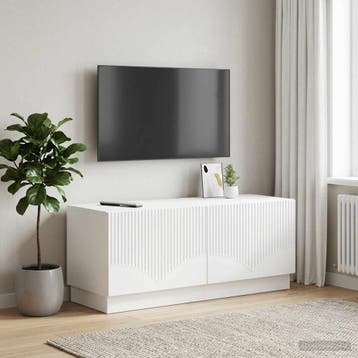 vidaXL Tv-meubel Wit Bewerkt hout, Minder dan 50 cm, Verzenden, Nieuw, Minder dan 100 cm