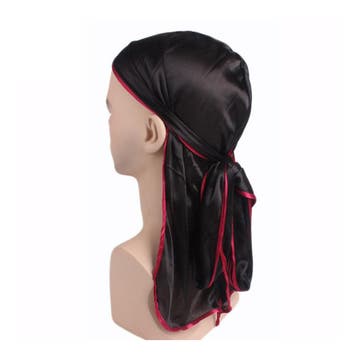 Durag / Du-rag / Do-rag / Bandana - Unisex - Zwart met rood, Ophalen of Verzenden, Nieuw