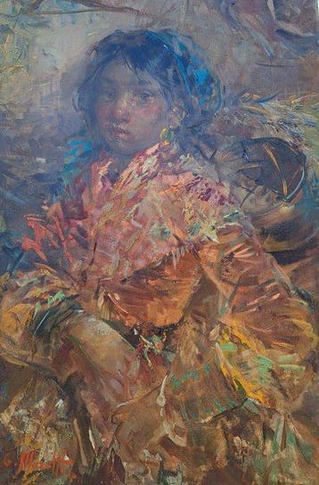 Giacomo Moretti (1939) - Ritratto di ragazza